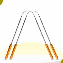 Nurpi Set Of 2 Steel Copper Tongue Cleaner For Oral Care & Bad Breath-39