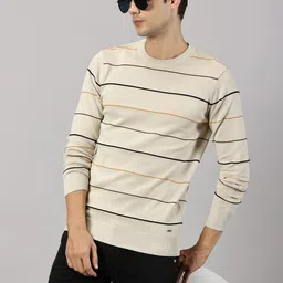 BLACK BUCK Men Striped Pullover-picture-49