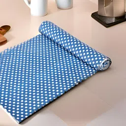 Aura Blue & White Printed Water Resistant Shelf Liner Organiser-27