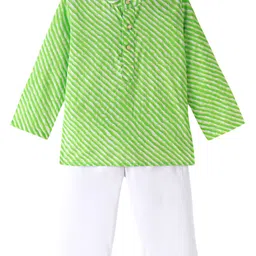 JAV CREATIONS Boys Striped Regular Pure Cotton Kurta with Pyjamas-image-23