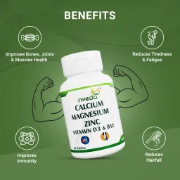 nveda Calcium 1000mg with Vitamin D3, Magnesium, Zinc & Vitamin B12 For Bone Health image 5