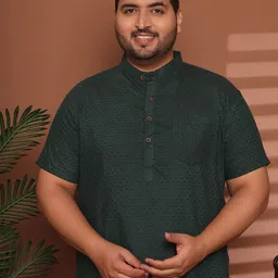 Enchanted Drapes Men Geometric Thread Work Kurta-picture-35