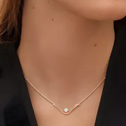 MINUTIAE Rose Gold-Plated Artificial Stones Studded Necklace-picture-21