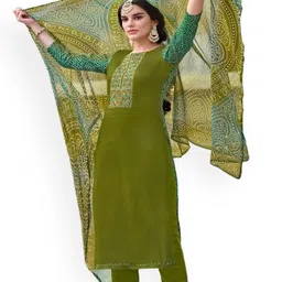 DRAVINAM Trends Embroidered Viscose Rayon Unstitched Dress Material-image-26