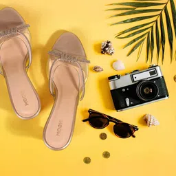 Mochi Women Embellished Open Toe Block Sandals-24