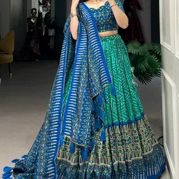 Aika Printed Ready to Wear Lehenga & Unstitched Blouse With Dupatta image 4