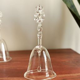 Unravel India Transparent Crystal Glass Pooja Bell-picture-55