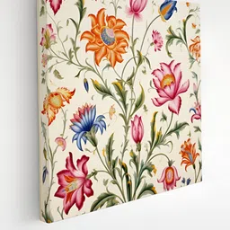 Myntra Elegant Homes Off White And Orange Flowers Printed Canvas Wall Art-image-54
