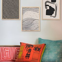 Kotart Brown & Beige 3 Pieces Wooden Modern Abstract Painting Wall Arts-picture-41