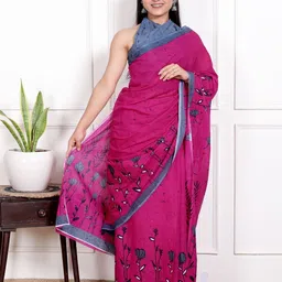 Lovwear Ethnic Motifs Pure Cotton Ikat Saree-picture-24