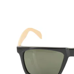 BAYBERRY Unisex Green Lens & Black Square Sunglasses with image 5
