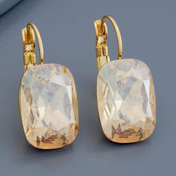 Kushal's Fashion Jewellery Gold Plated Zircon Studded Geometric Hoop Earrings-picture-35