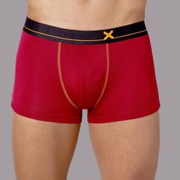 FRENCHIE X-Drip Solid Red Micro Modal Anti Bacterial Stretchable Mid Rise Trunks-picture-55