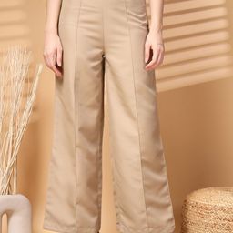 plusS Women Solid Loose Fit High-Rise Trousers-picture-28