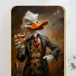 Myntra Elegant Homes Brown & Grey Duck Printed Wooden Wall Art-19