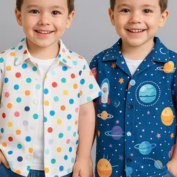 SHREE VANKIYA HANUMANJI FASHION Kids-Unisex Cotton Casual Shirts-picture-24