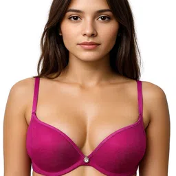 Blush Lado Nylon Underwired Lightly Padded Everyday Bra-picture-5