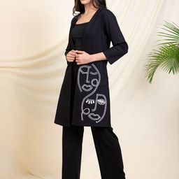 DEEBACO Women Longline Shrug-54