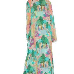 Payal Singhal Conversational Printed Georgette Top With Palazzos & Jacket image 2