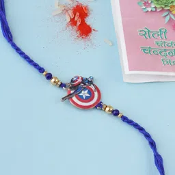 Kook N Keech Super Hero Beaded Rakhi With Mishri & Roli Chawal-image-6