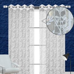 153 cm (5 ft) Net Semi Transparent Window Curtain (Pack Of 2)-image-75
