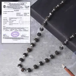 Original Karungali Malai Men | Black Ebony Wood Beads Mala With Govt Certificate Wood Chain-69