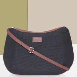 Black Women Shoulder Bag Jet Black Structured Shoulder Bag-95