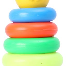 Plastic Rock-a-Stack,Teddy Rings Multicolor, Classic stacking toy with 5 colorful rings to grasp, shake, and stack.-13
