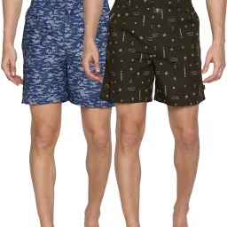 Pack of 2 Allover Print And Side Pocket Printed Men Boxer-image-24