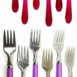 Steel 6 Fork & 6 Spoons with Plastic Handle for Dining Table (Set of 12) Stainless Steel, Plastic Cutlery Set-20