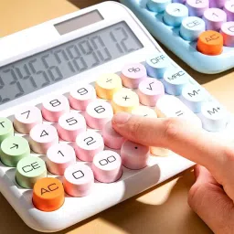 pormono Solar Powered Battery Powered Calculator Solar Powered Battery Powered Calculator Basic Calculator image 2