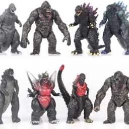 rvm toys Godzilla vs King Kong Set of 8 Action Figure 7cm Car Dashboard Cake Study Table image 2
