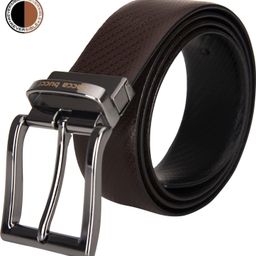 bacca bucci Men Evening, Party, Formal, Casual Brown, Black Genuine Leather Reversible Belt-picture-46