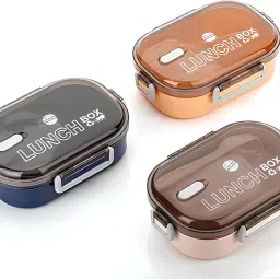 arcyu Rectangle Classy 2 Section Lock With Spoon & Fork Lunch Box For School & Office 1 Containers Lunch Box image 5