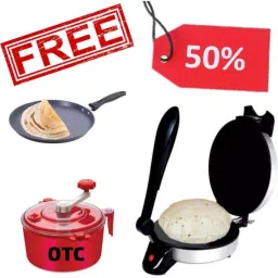 Free Dosa Tawa Combo Of RM-3100 Electric Non Stick 1 Year Warranty CPM-120 Roti and Khakra Maker-10