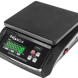 FOVTY Balancia 30kg Double Display High Quality Weight Machine For Kitchen/Shop With Power Adapter & 4V Re-Chargeable Battery Weighing Scale (Black) (Platform Size- 170 x 210mm, Dual Display, On Off Memory Function,grocery,kata,taraju,shop,computer electronic vajan kata , tarazu , jewellery , sabzi ,4V Re-Chargeable Battery) # Made in India Weighing Scale image 2