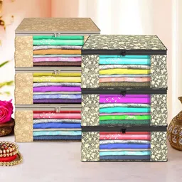 Kuber Industries Brown Set of 6 Regular Drawer Organiser Organisers-35