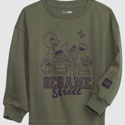 GAP Boys Sesame Street Printed Relaxed-Fit Pure Cotton Crew Neck Sweatshirt-picture-24