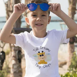 Pranava Boys Printed Organic Cotton Raw Edge T-shirt-image-37