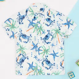 Pantaloons Junior Boys Floral Printed Casual Shirt-image-77