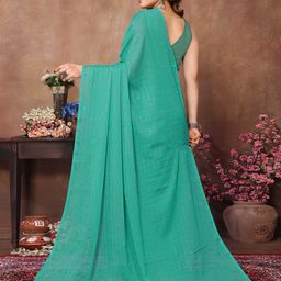 DIVASTRI Embellished Beads and Stones Satin Designer Saree image 2