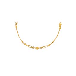 BHIMA 22K BIS Hallmark 916 Purity Yellow Gold Rhodium Ball Bracelet-image-46