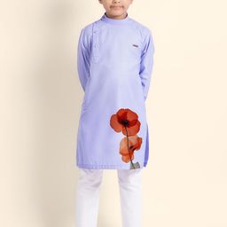 DEVOILER Boys Ethnic Motifs Printed Thread Work Kurta-11