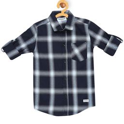 Provogue Boys Straight Slim Fit Opaque Checked Casual Shirt-image-98