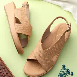 TRASE Wedge Sandals with Laser Cuts-picture-39