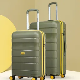 Stony Brook by Nasher Miles Saturn Set Of 2 Textured Hard-Sided Trolley Bags-17
