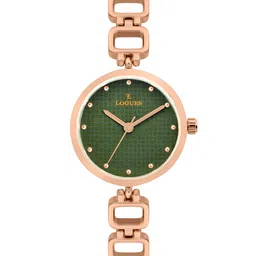 L LOGUES Women Brass Dial & Bracelet Style Straps Analogue Watch L E-707 WM-10-image-84
