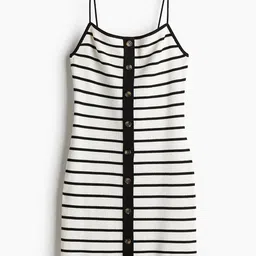 H&M Button-Front Rib-Knit Dress-picture-6