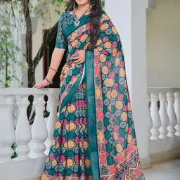 Kalista Floral Zari Pure Cotton Saree-picture-8