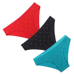 arLa APPAREL Pack Of 3 Printed Cotton Hipster Briefs 3 Pc Joy Print 201-picture-14